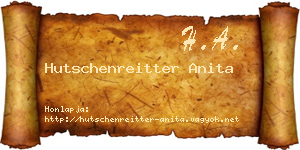 Hutschenreitter Anita névjegykártya